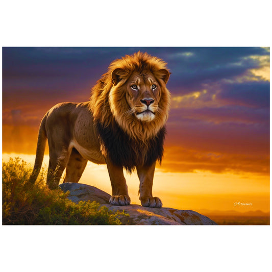 The Lion King Sunset Canvas Print Art