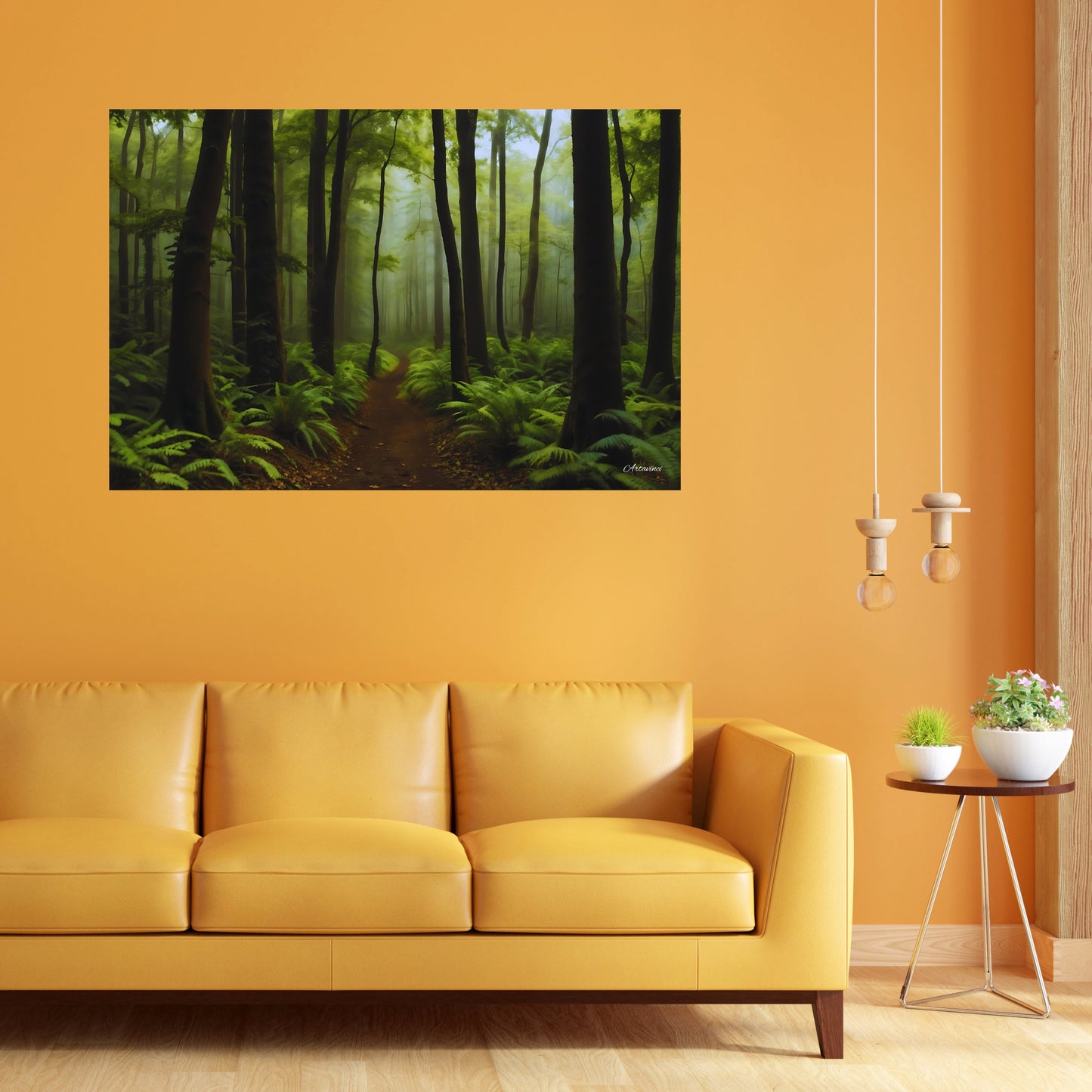 Mysterious Path in the Forest Canvas Art Print