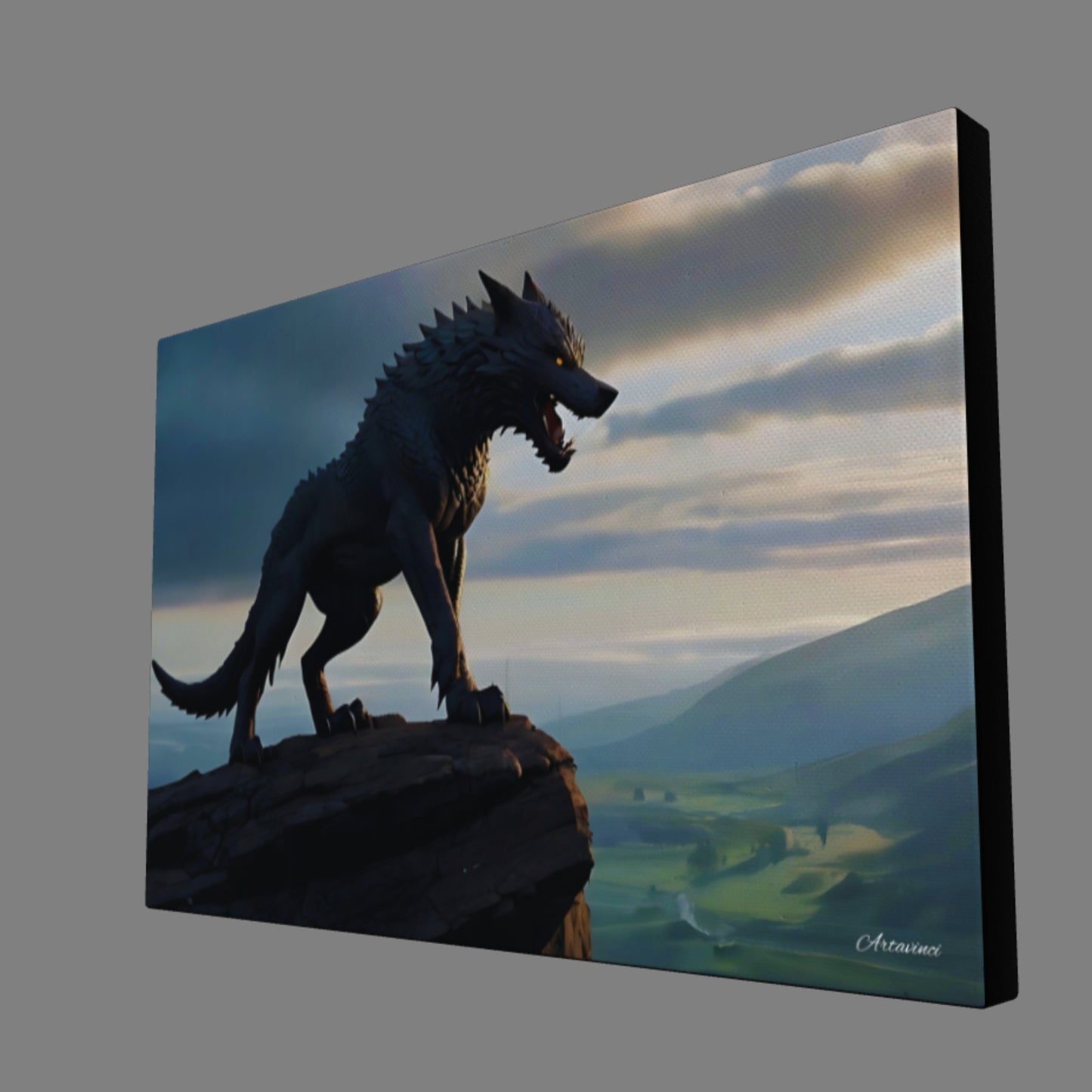 Hybrid Wolf Beast Creature Canvas Art