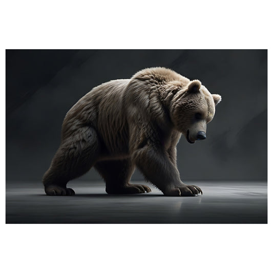 Walking Grizzly Bear Canvas Art