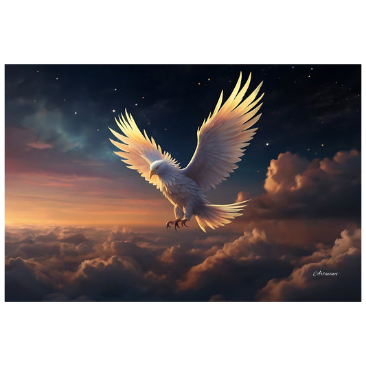 Phoenix in the Sky Canvas Wall Art