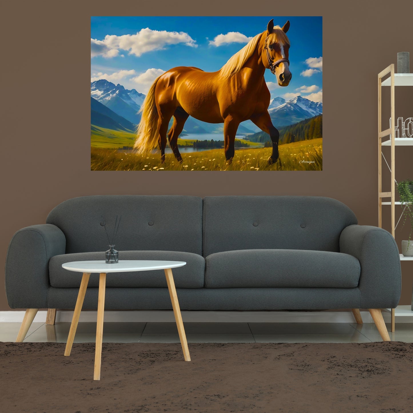 Golden Colour Haflinger Horse Canvas Art