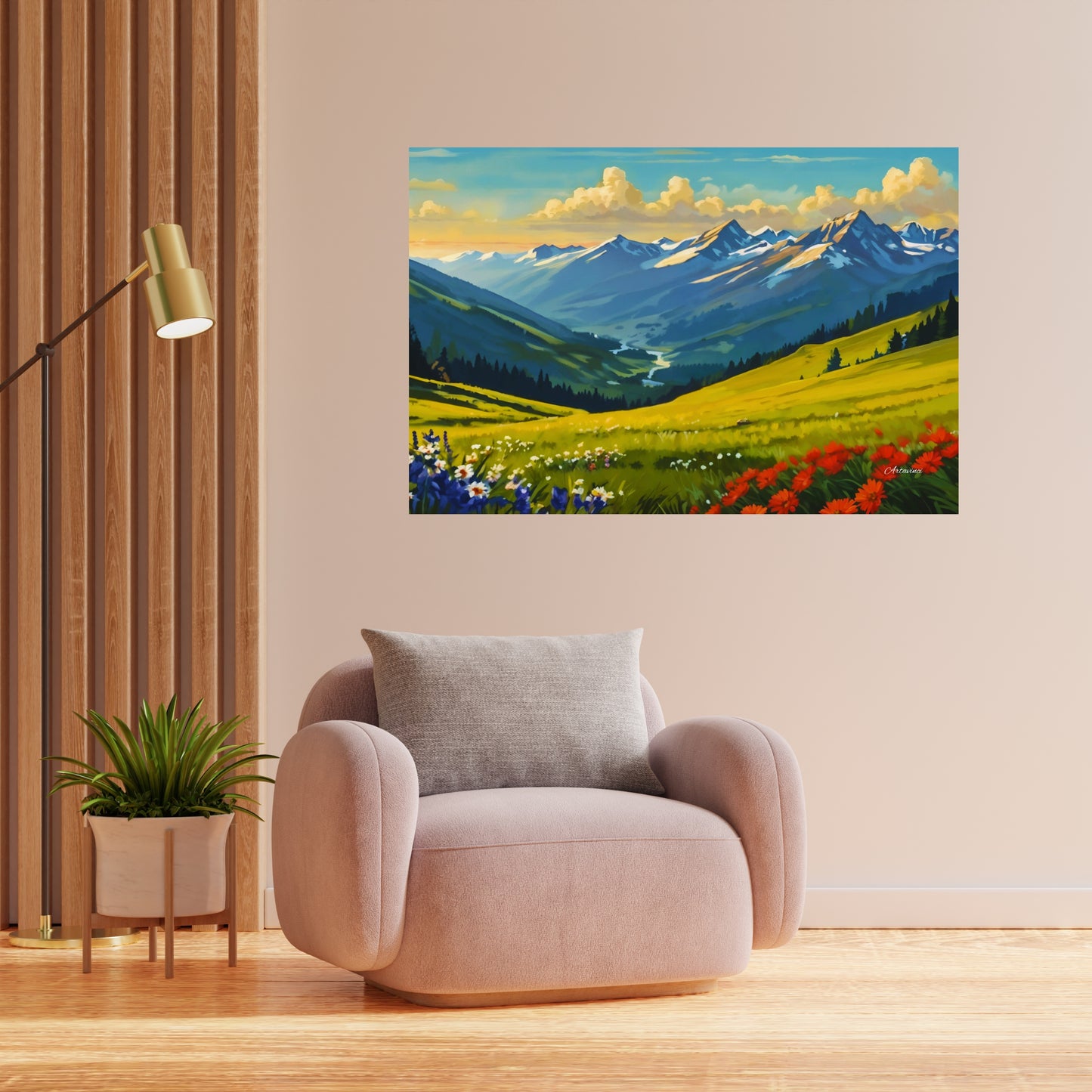 Countryside Flowers Wall Art Canvas Print