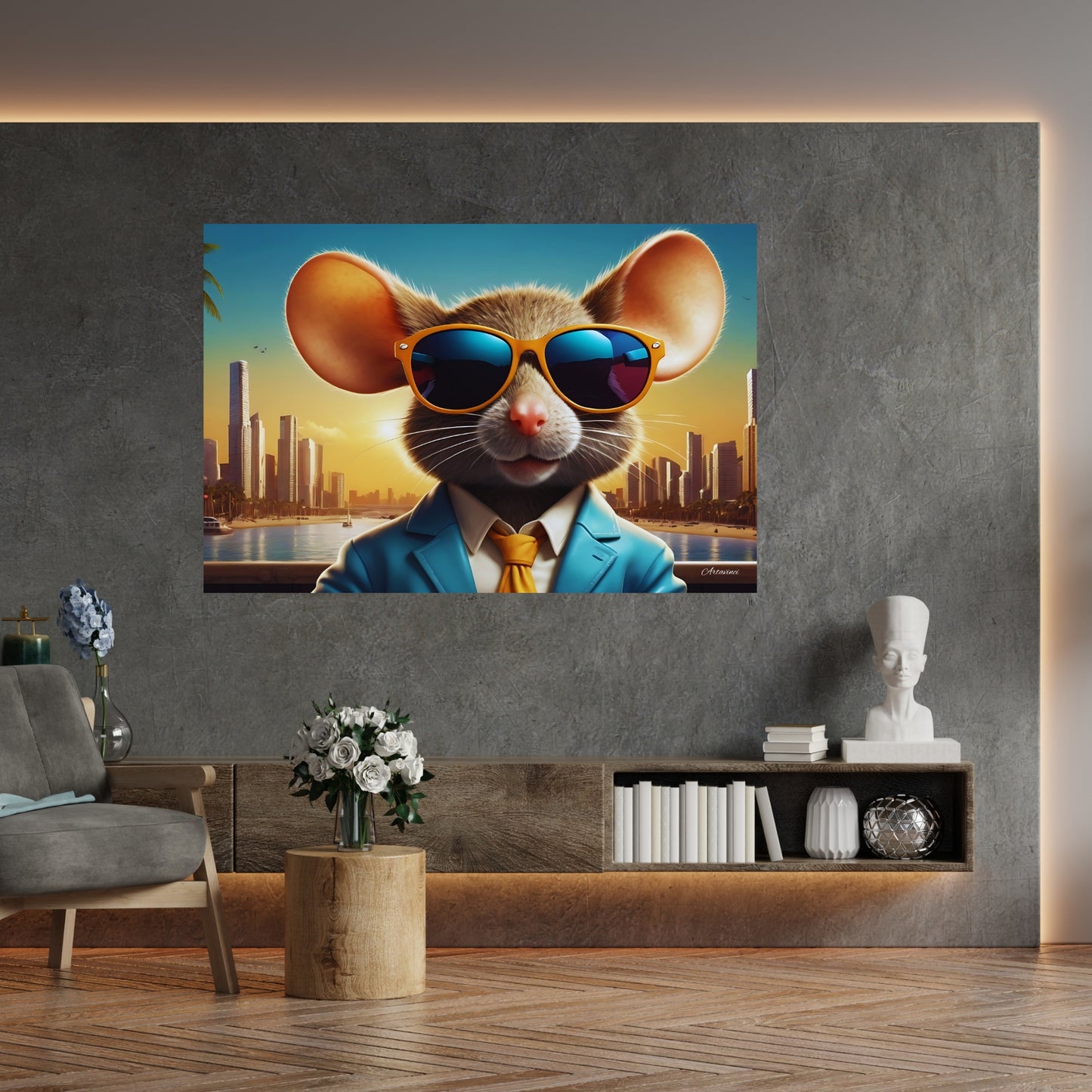 Cool Mouse in Sunglasses Canvas Art