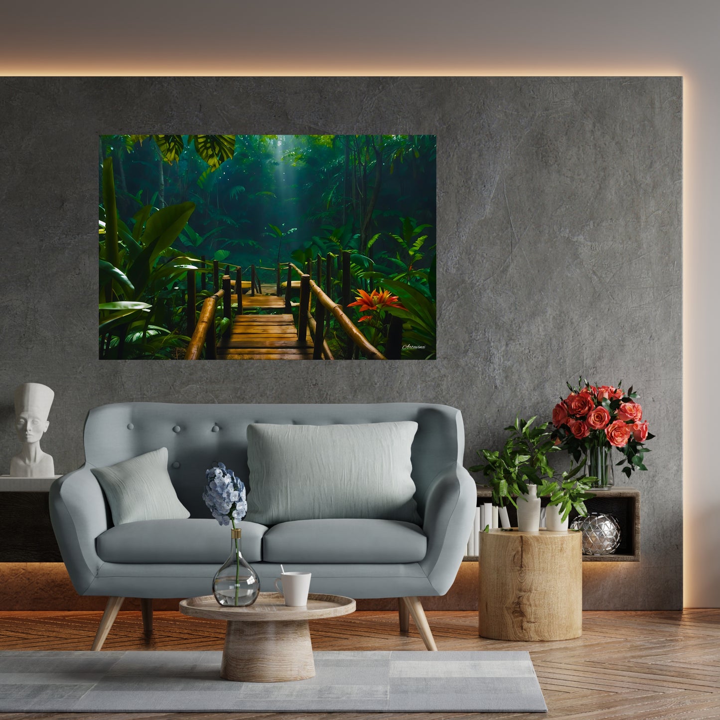 On Canvas Jungle Bridge