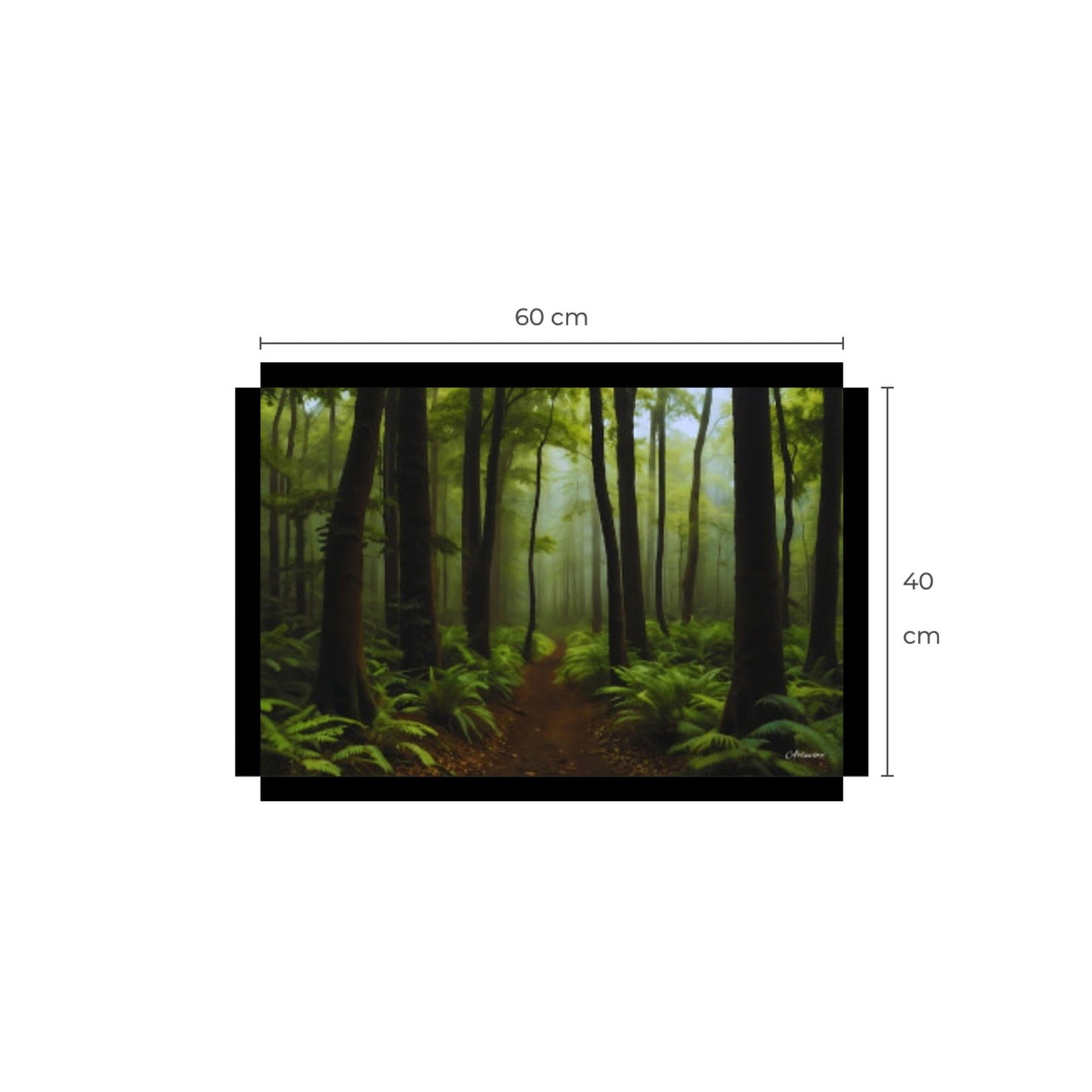 Mysterious Path in the Forest Canvas Art Print