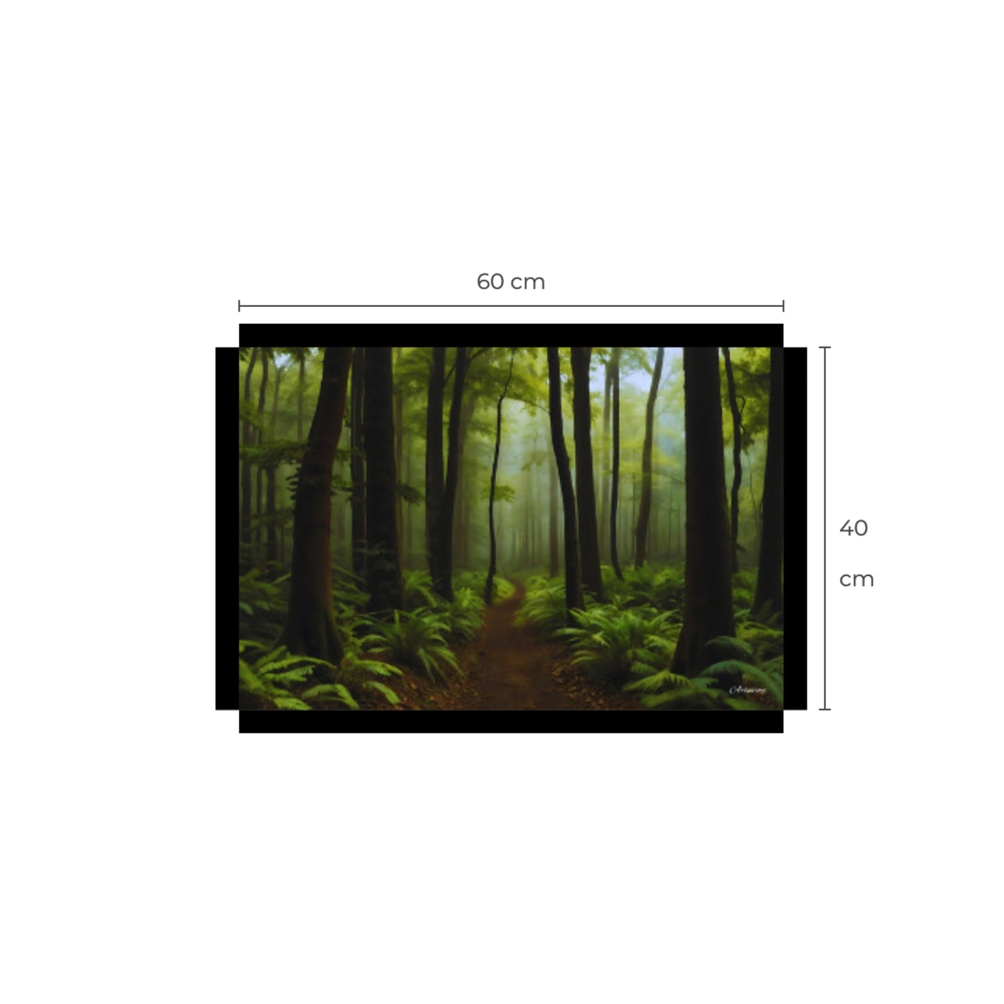 Green Tree Road Forest Canvas Art Print