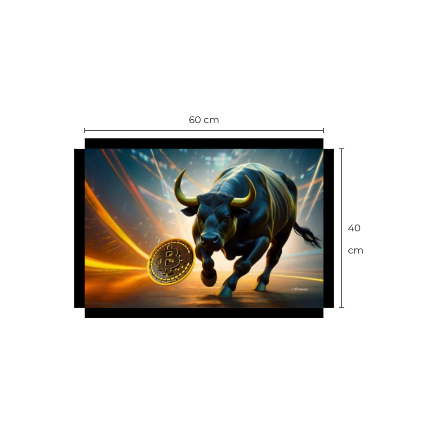 Bullrun Crypto Bull Bitcoin Canvas Art