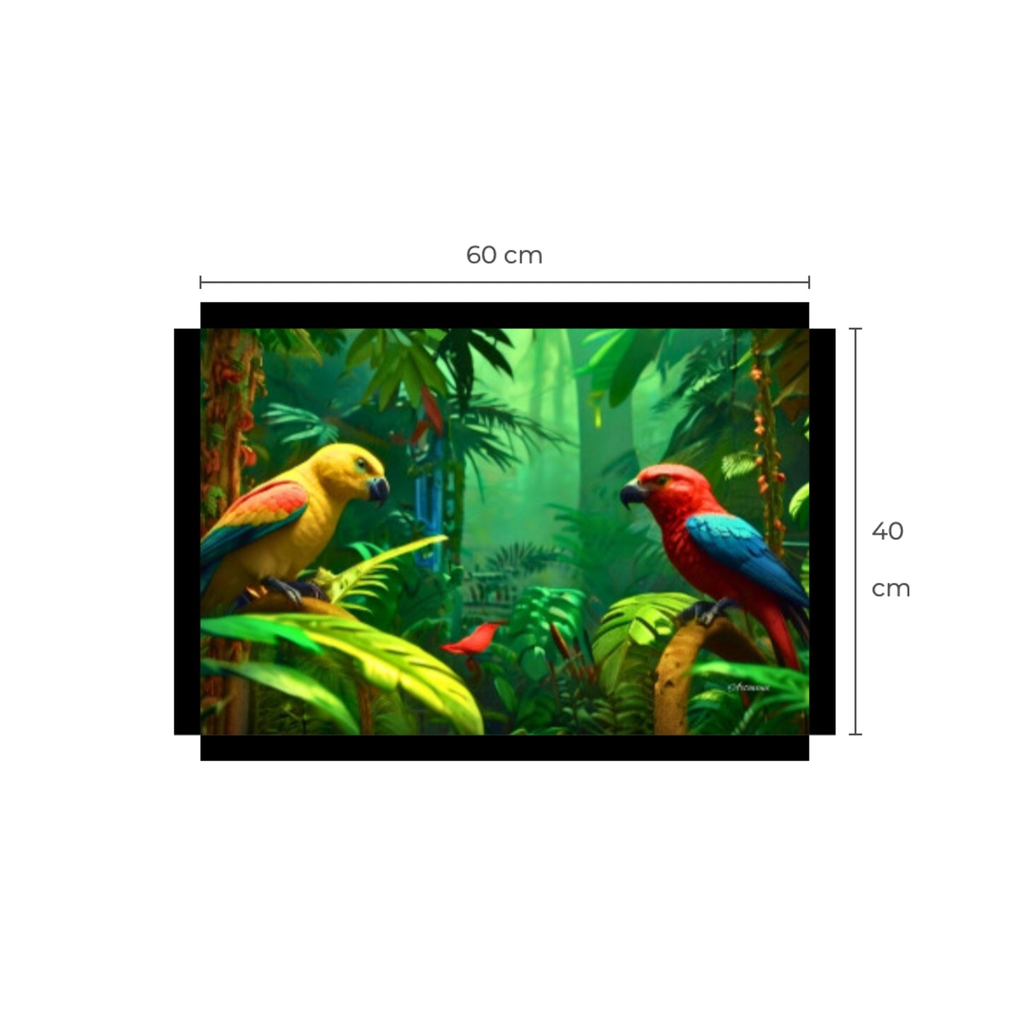 Forest Parrots Canvas Wall Art