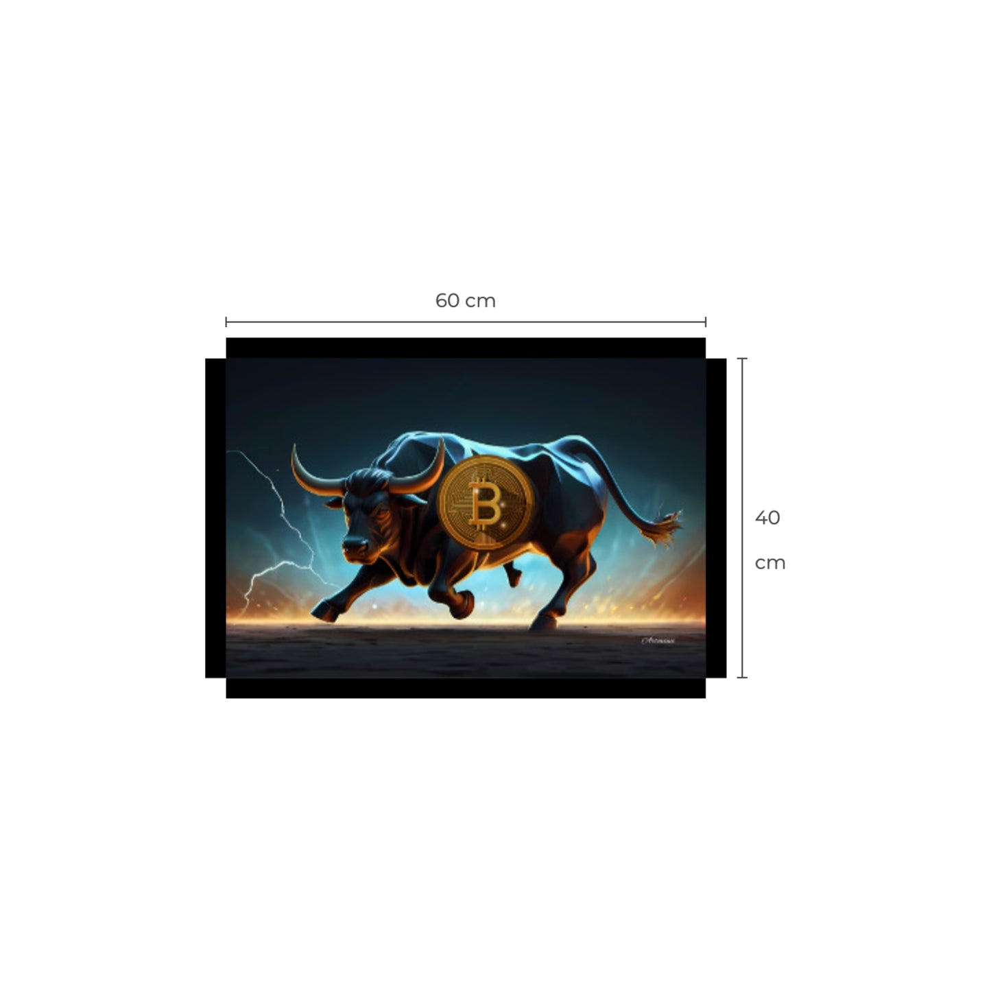 Crypto Bull Run Canvas Wall Art Decor