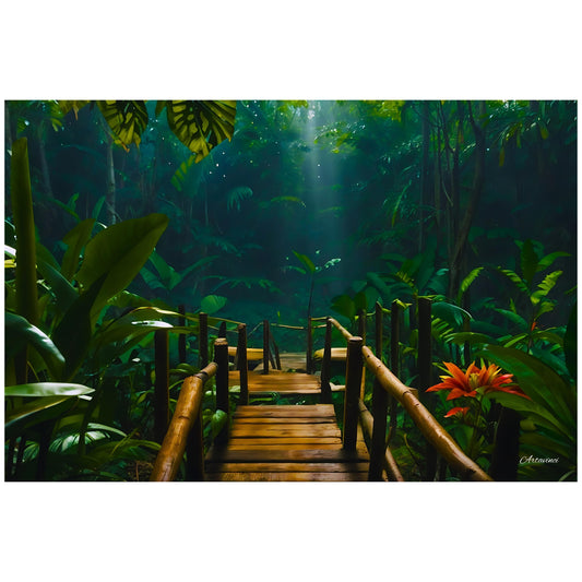 On Canvas Jungle Bridge