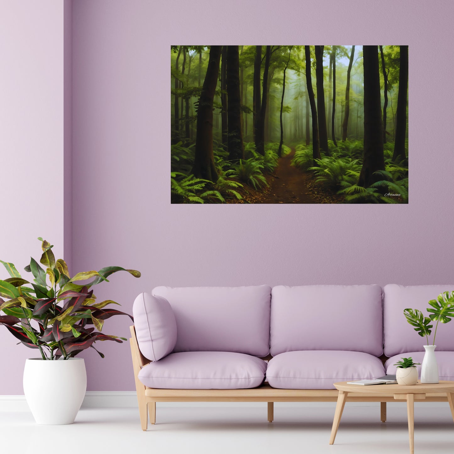 Mysterious Path in the Forest Canvas Art Print