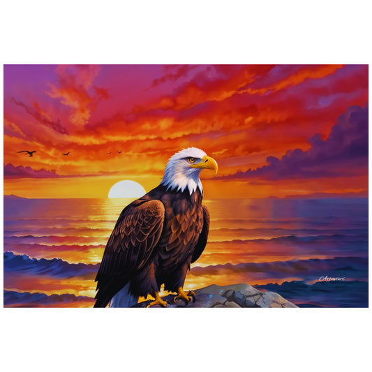 Eagle Sunset Paradise Canvas Print