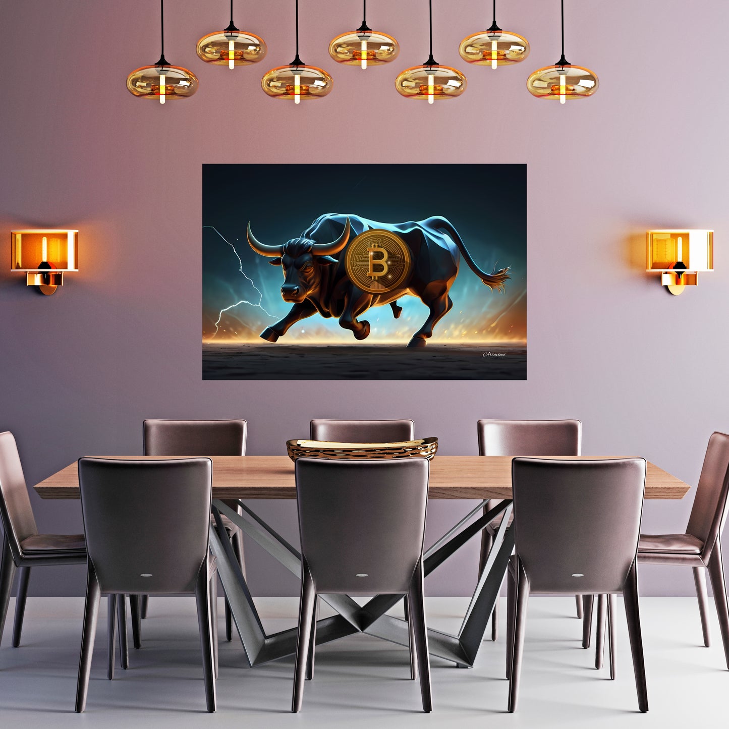 Crypto Bull Run Canvas Wall Art Decor