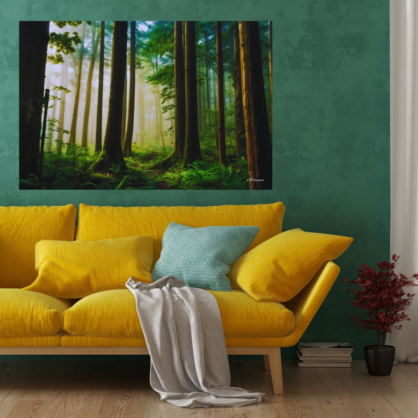 Canvas Wall Art: Fog in the Forest