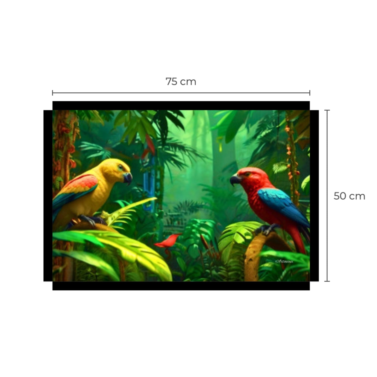 Forest Parrots Canvas Wall Art