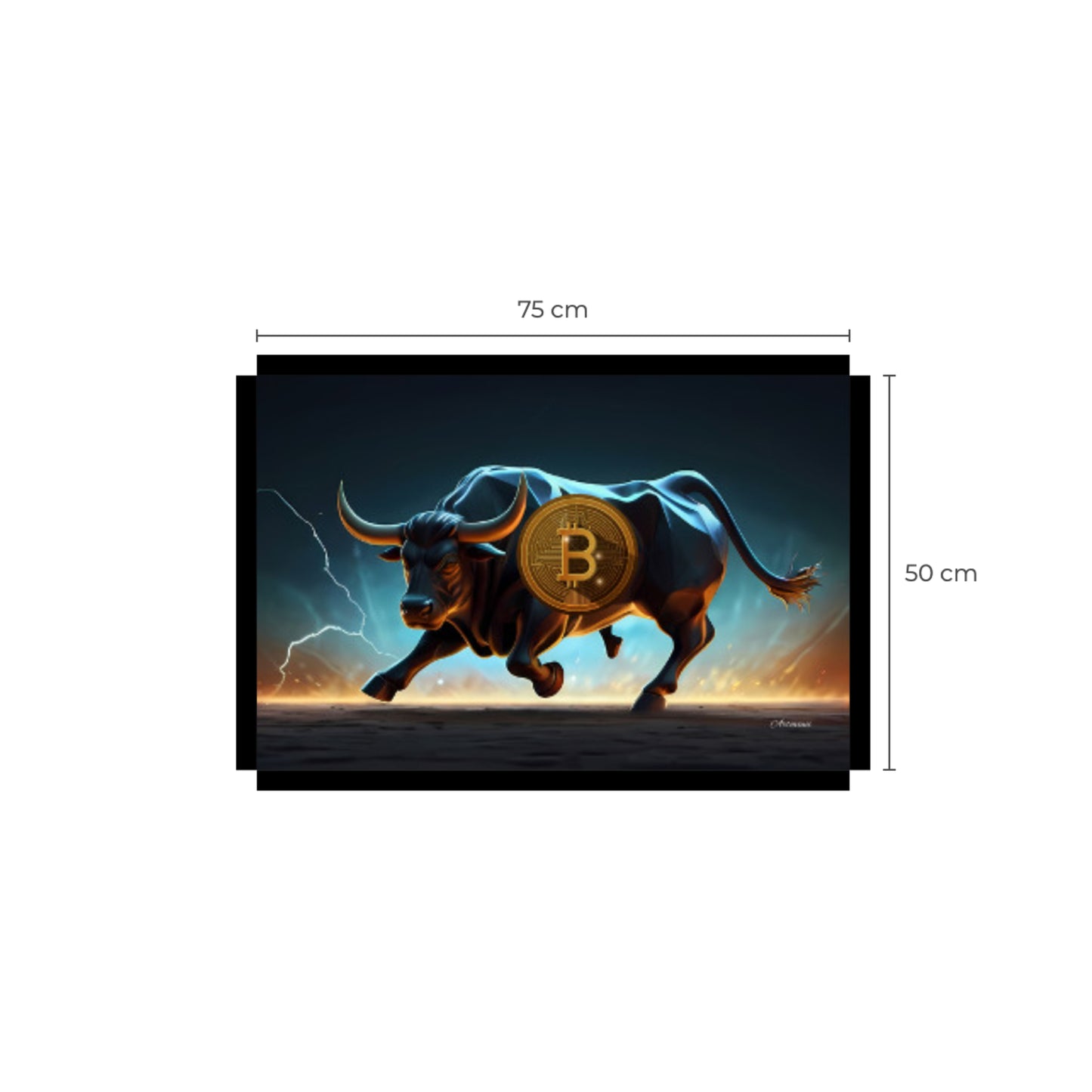 Crypto Bull Run Canvas Wall Art Decor