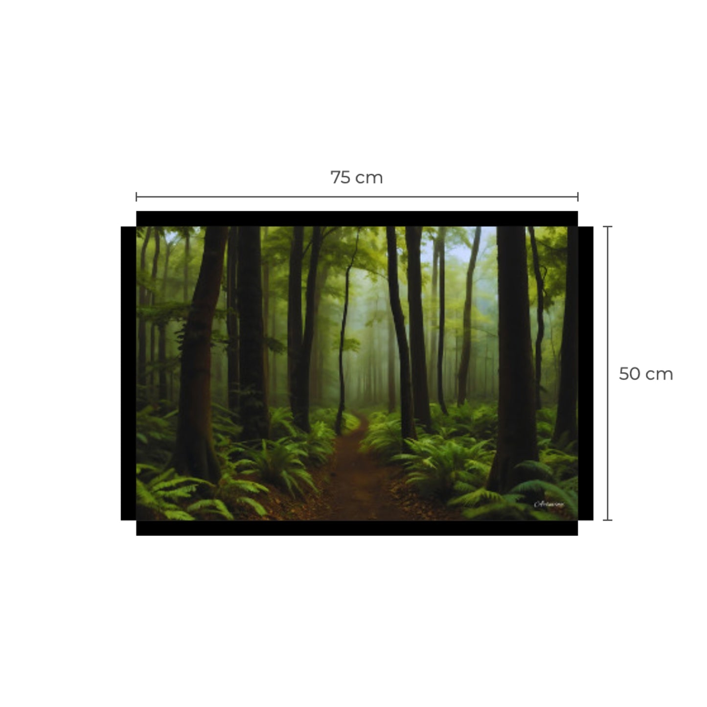 Green Tree Road Forest Canvas Art Print