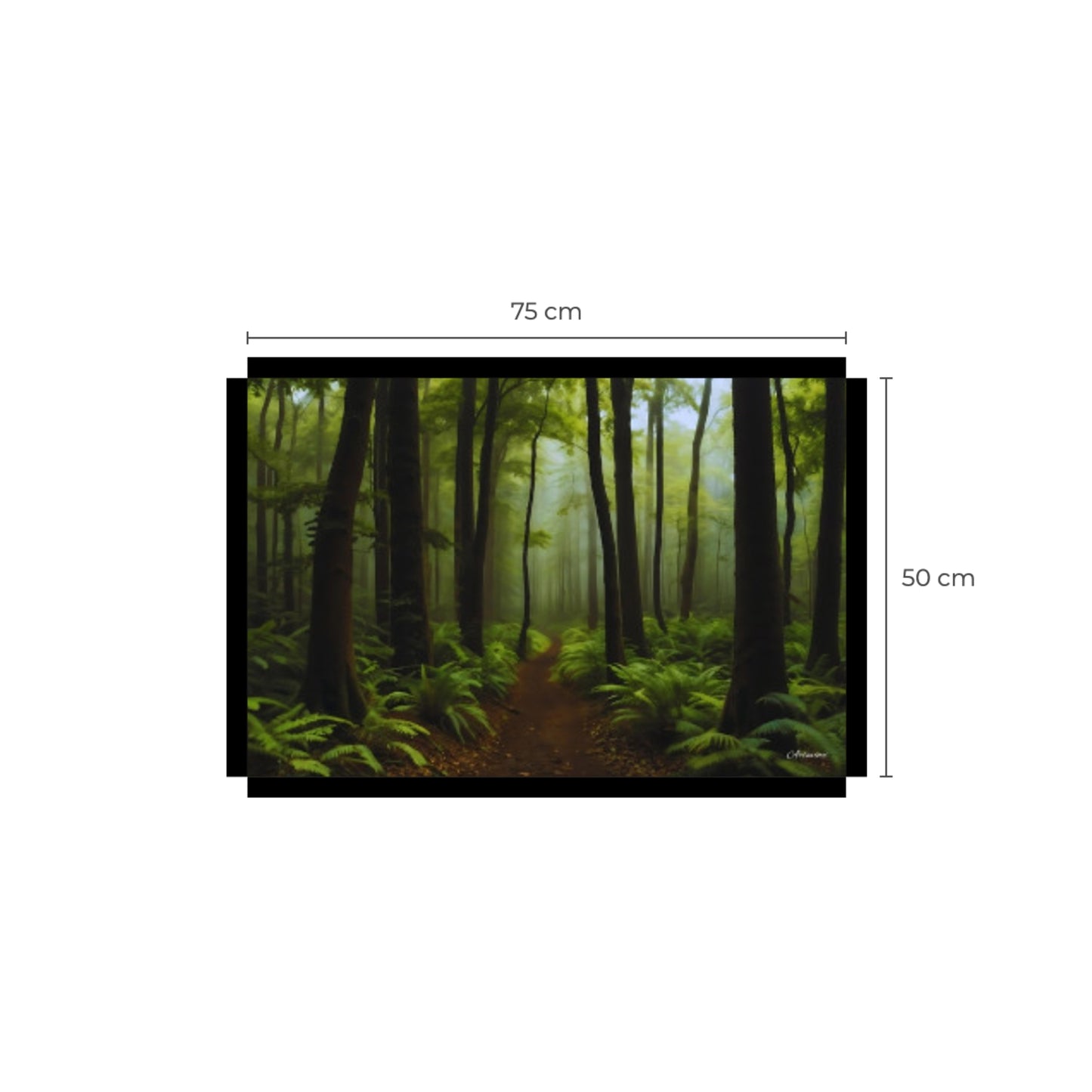 Mysterious Path in the Forest Canvas Art Print