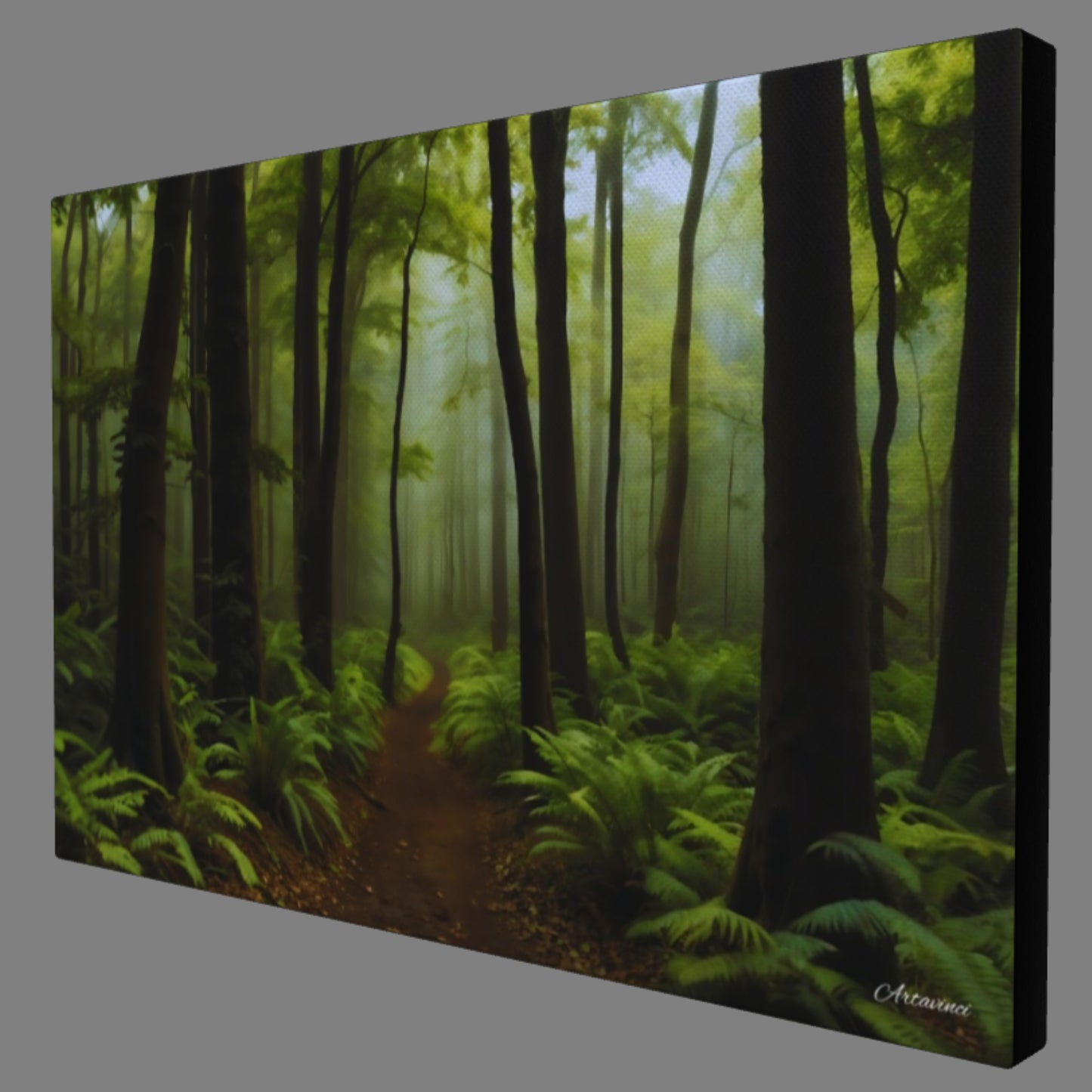 Mysterious Path in the Forest Canvas Art Print