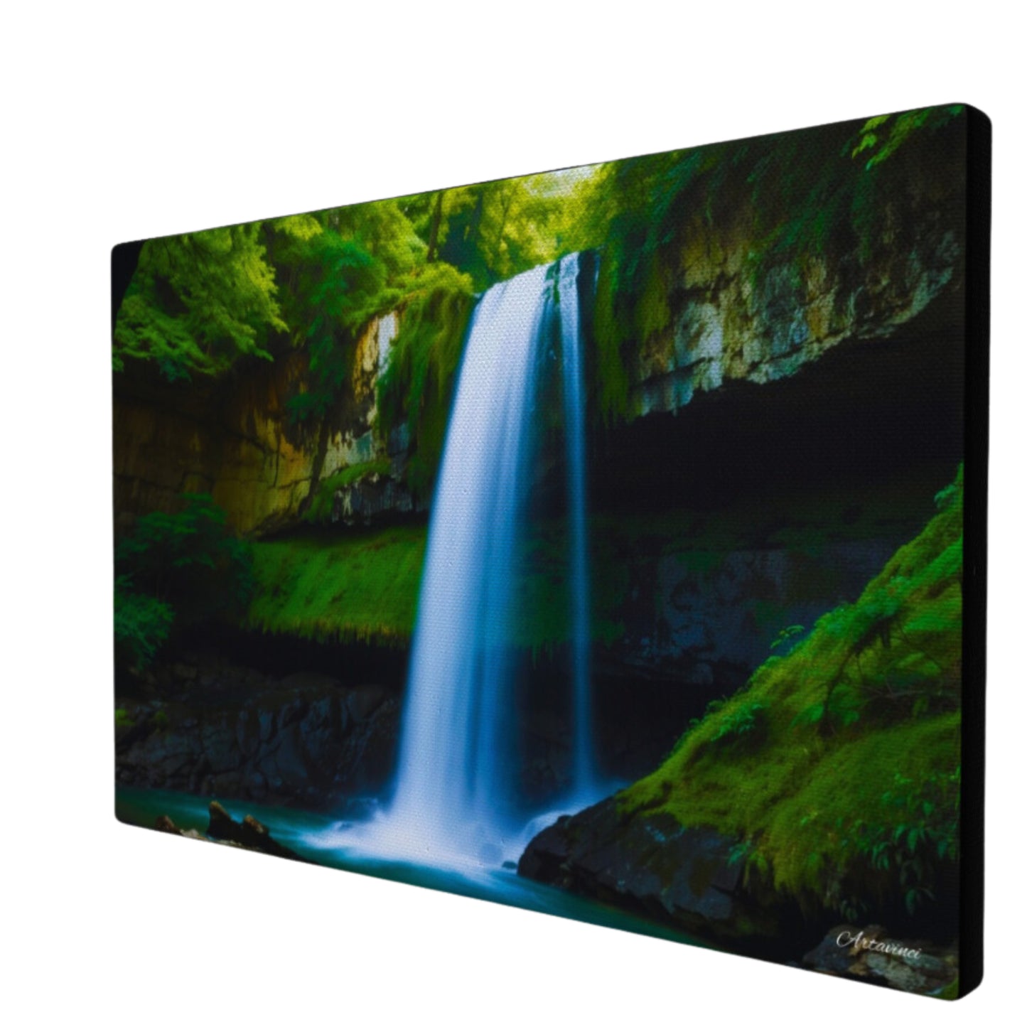 Waterfall in the Forest Canvas Art Print