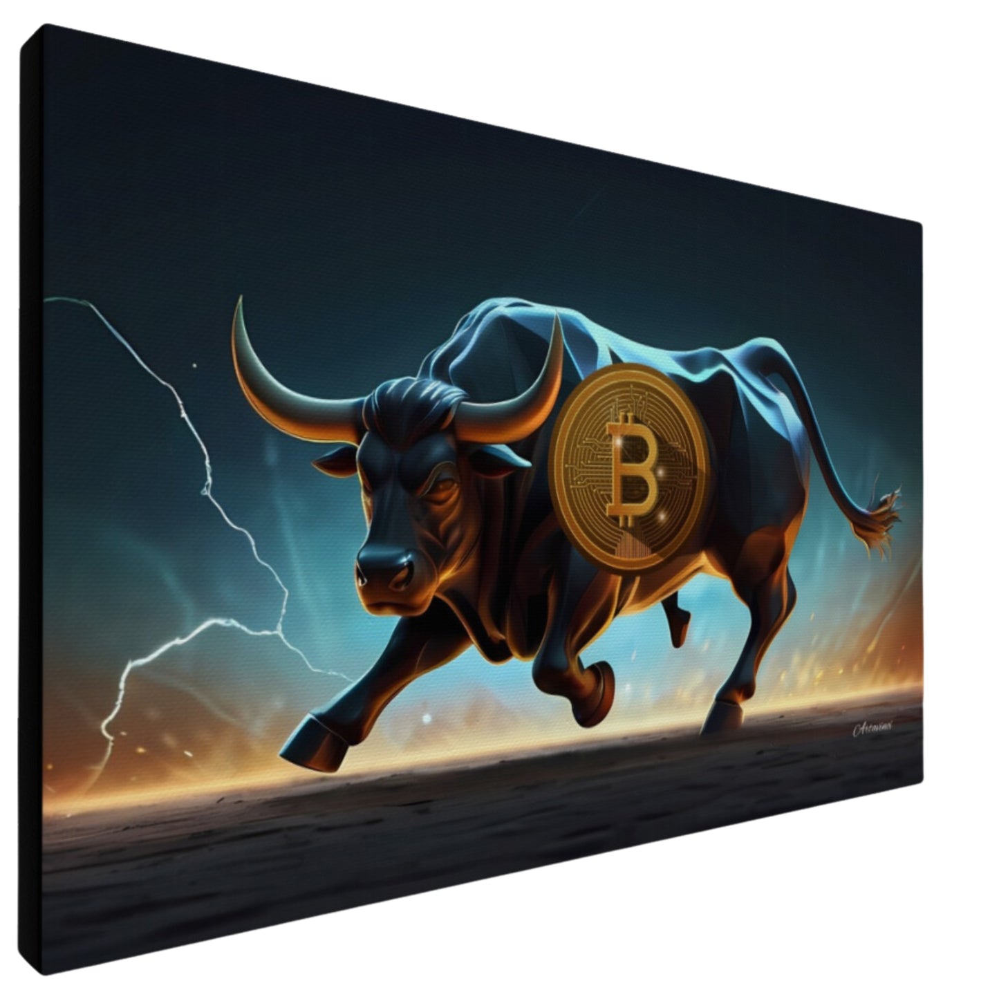 Crypto Bull Run Canvas Wall Art Decor