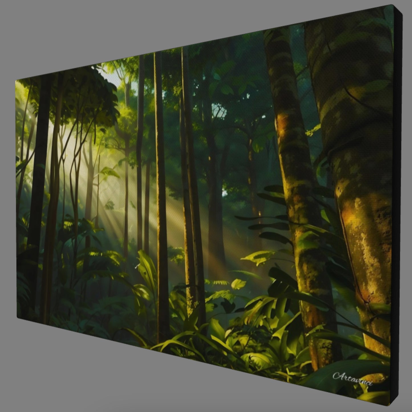 Green Forest Beauty Canvas Art Print