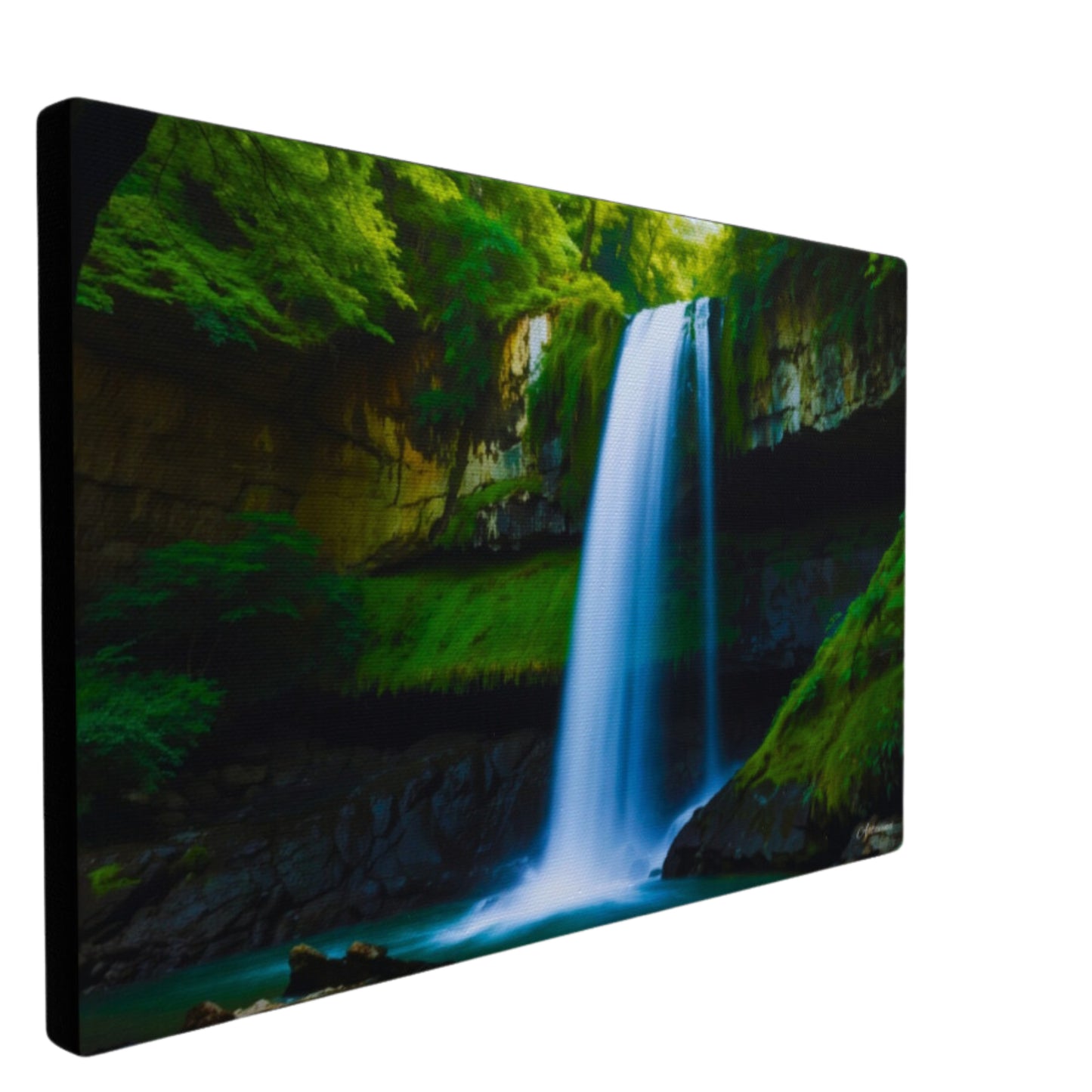 Waterfall in the Forest Canvas Art Print