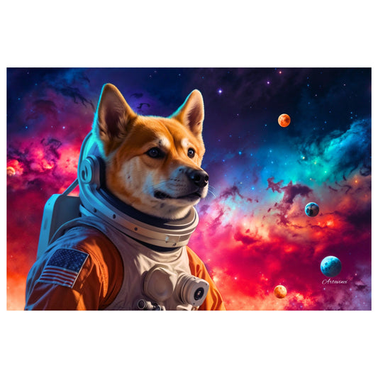 Shiba Inu Astronaut Wall Art