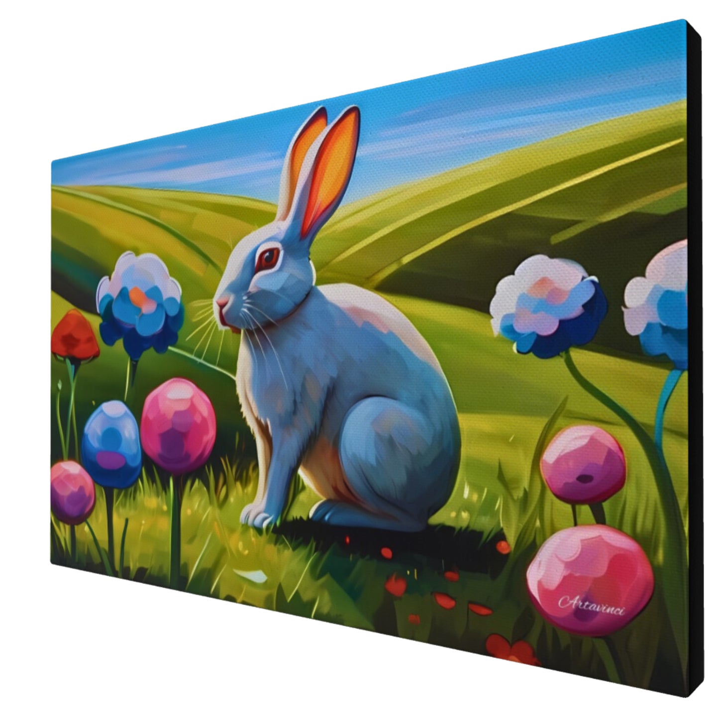 White Rabbit Canvas Wall Art