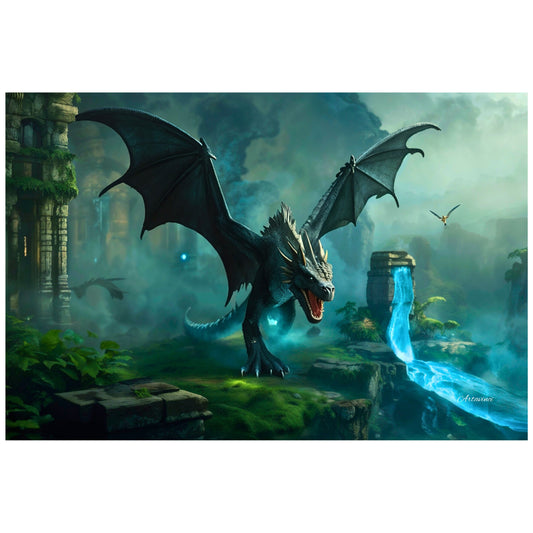 Dragon With Spread Wings