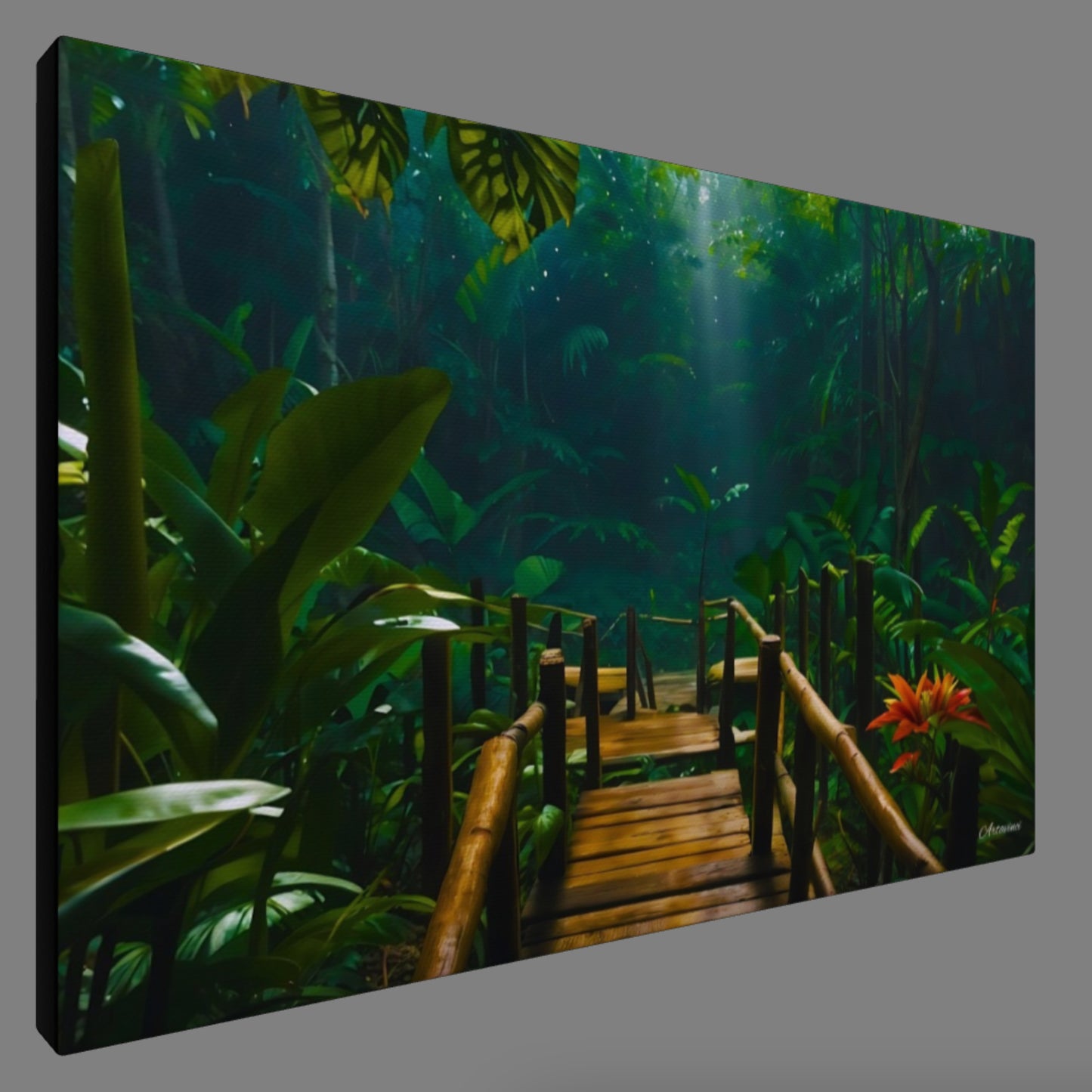 On Canvas Jungle Bridge