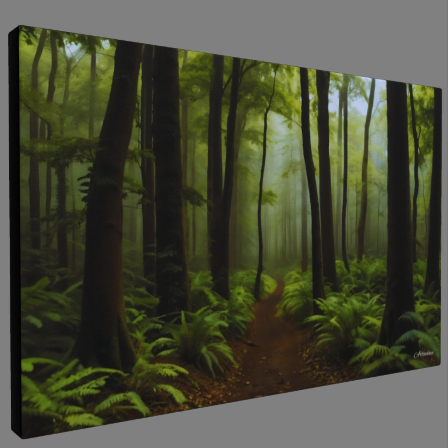 Mysterious Path in the Forest Canvas Art Print