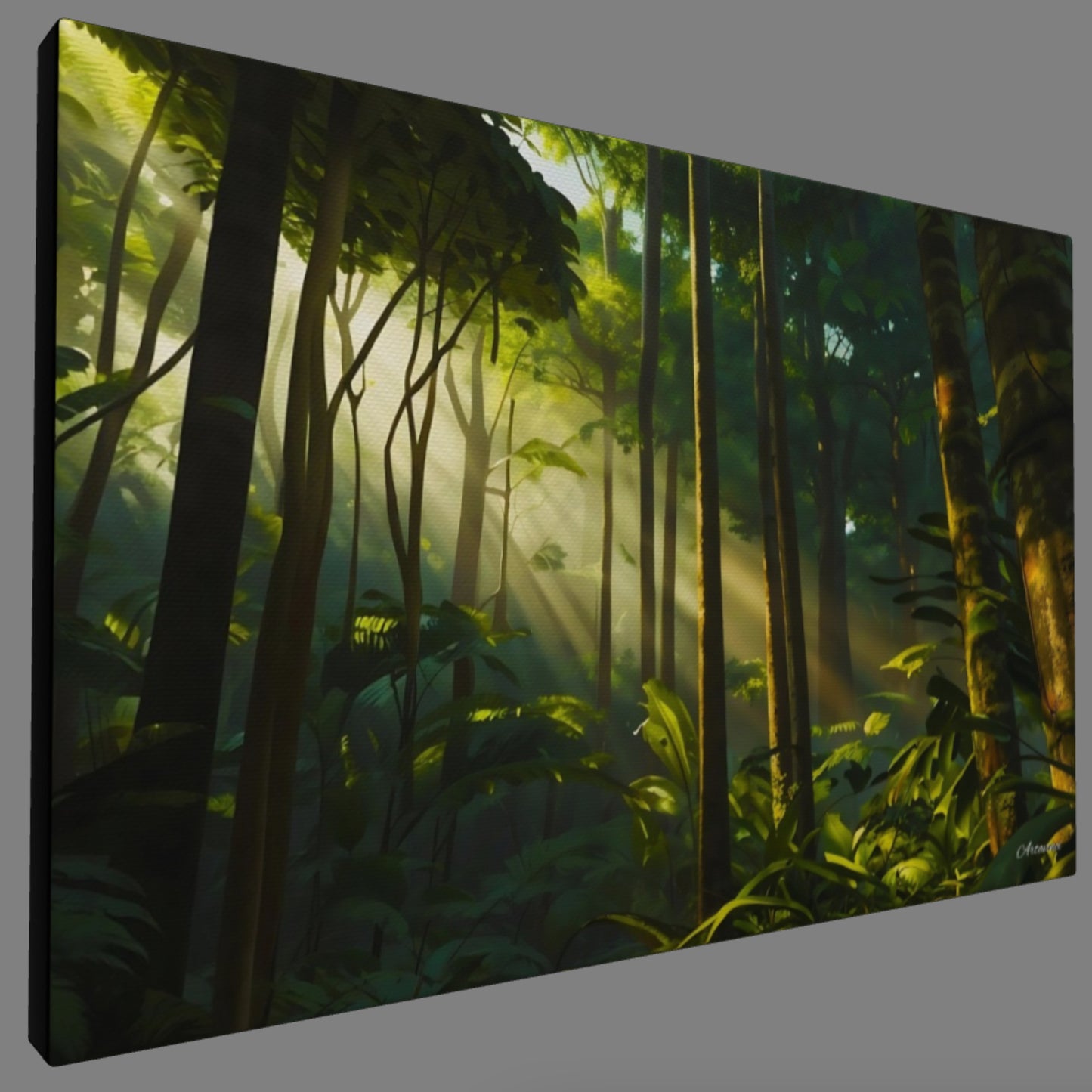 Green Forest Beauty Canvas Art Print