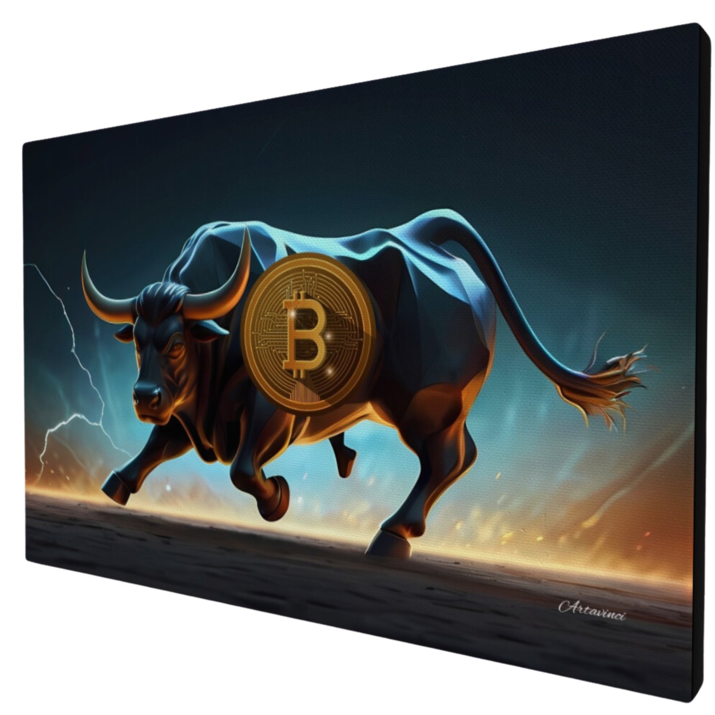 Crypto Bull Run Canvas Wall Art Decor