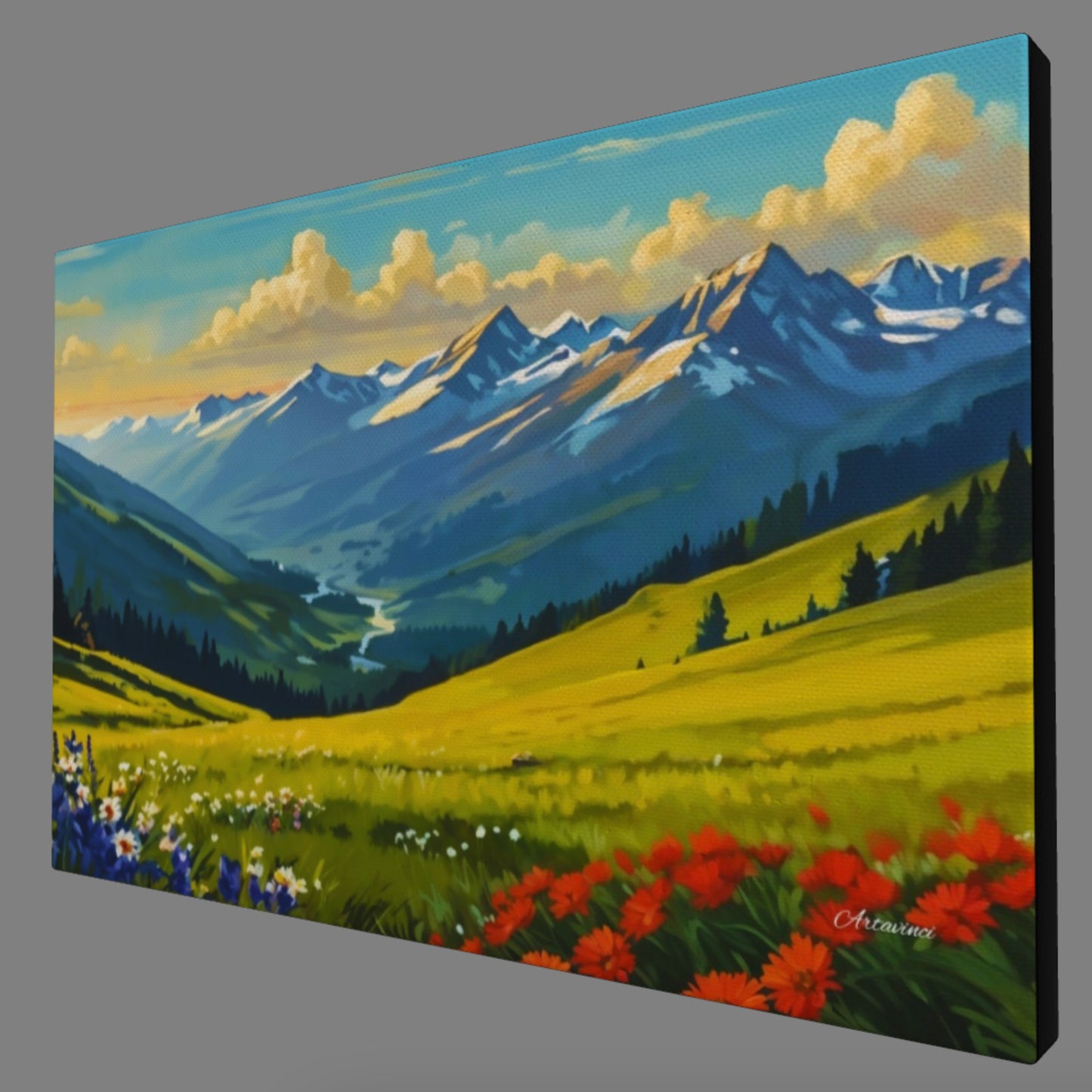 Countryside Flowers Wall Art Canvas Print