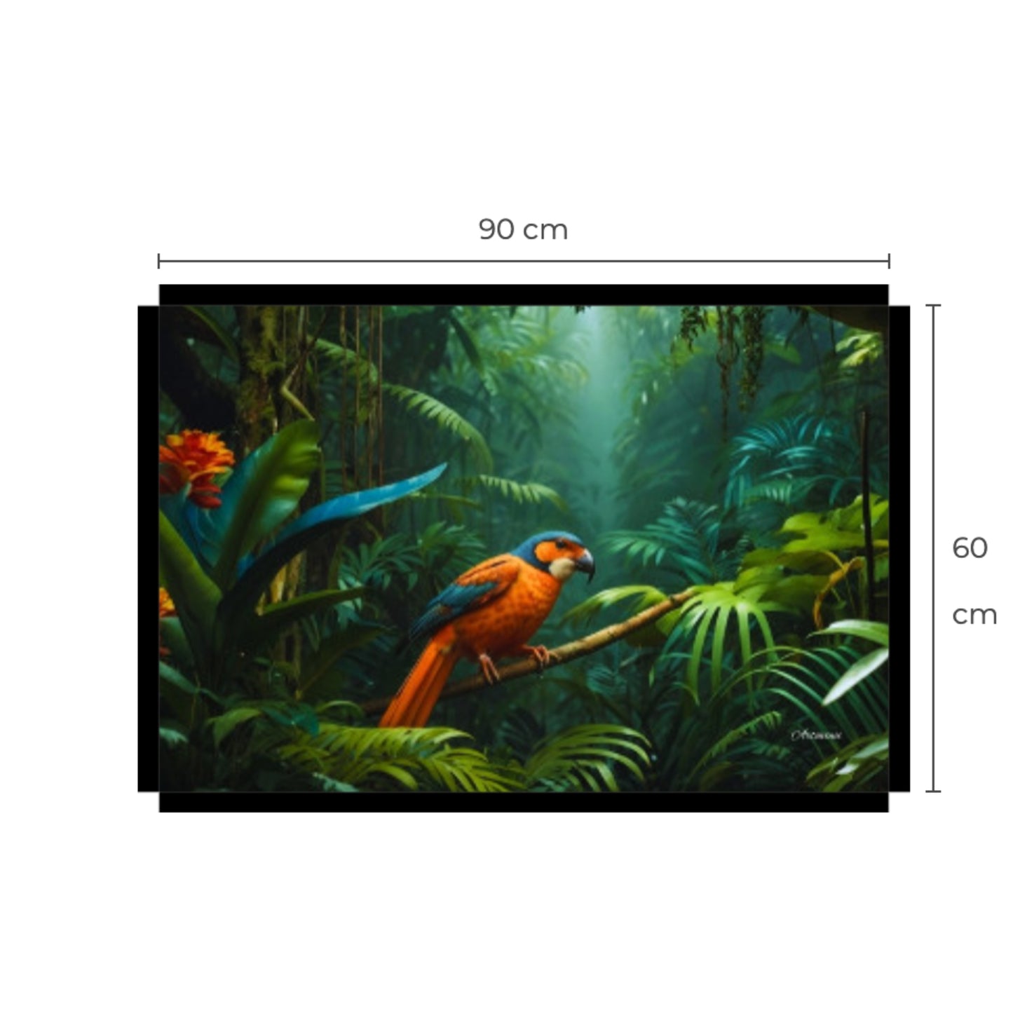 Parrot In Jungle Canvas Print