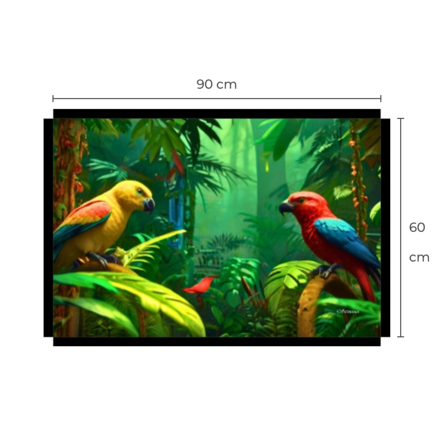 Forest Parrots Canvas Wall Art