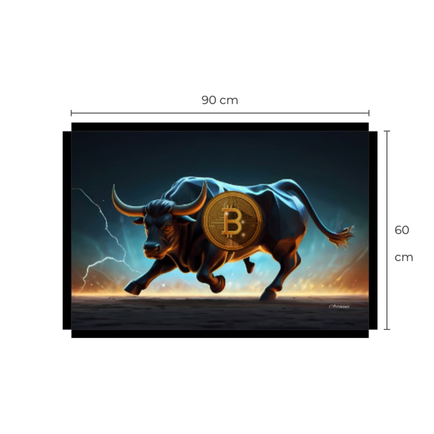 Crypto Bull Run Canvas Wall Art Decor