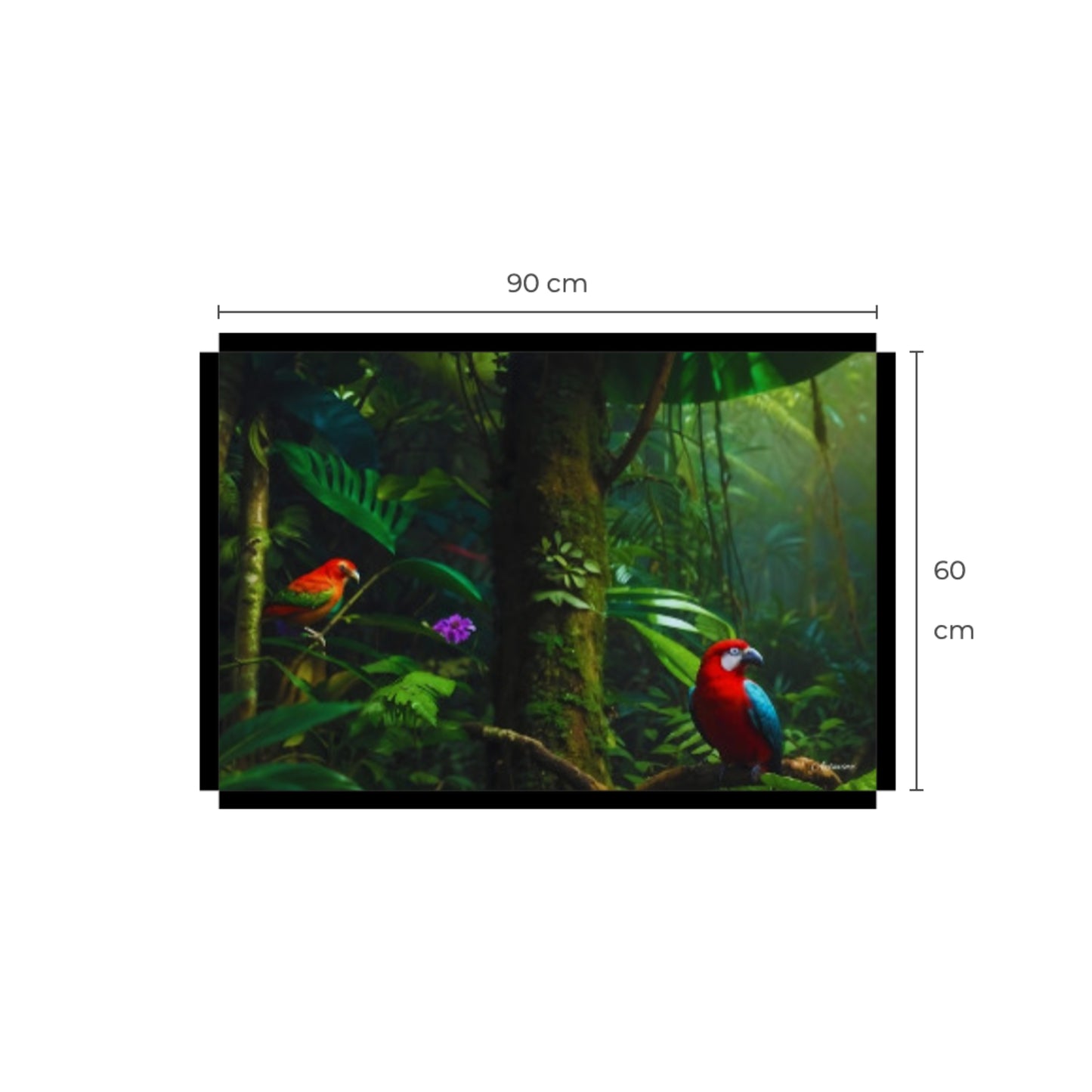 Rainforest Parrots Canvas Wall Art Print