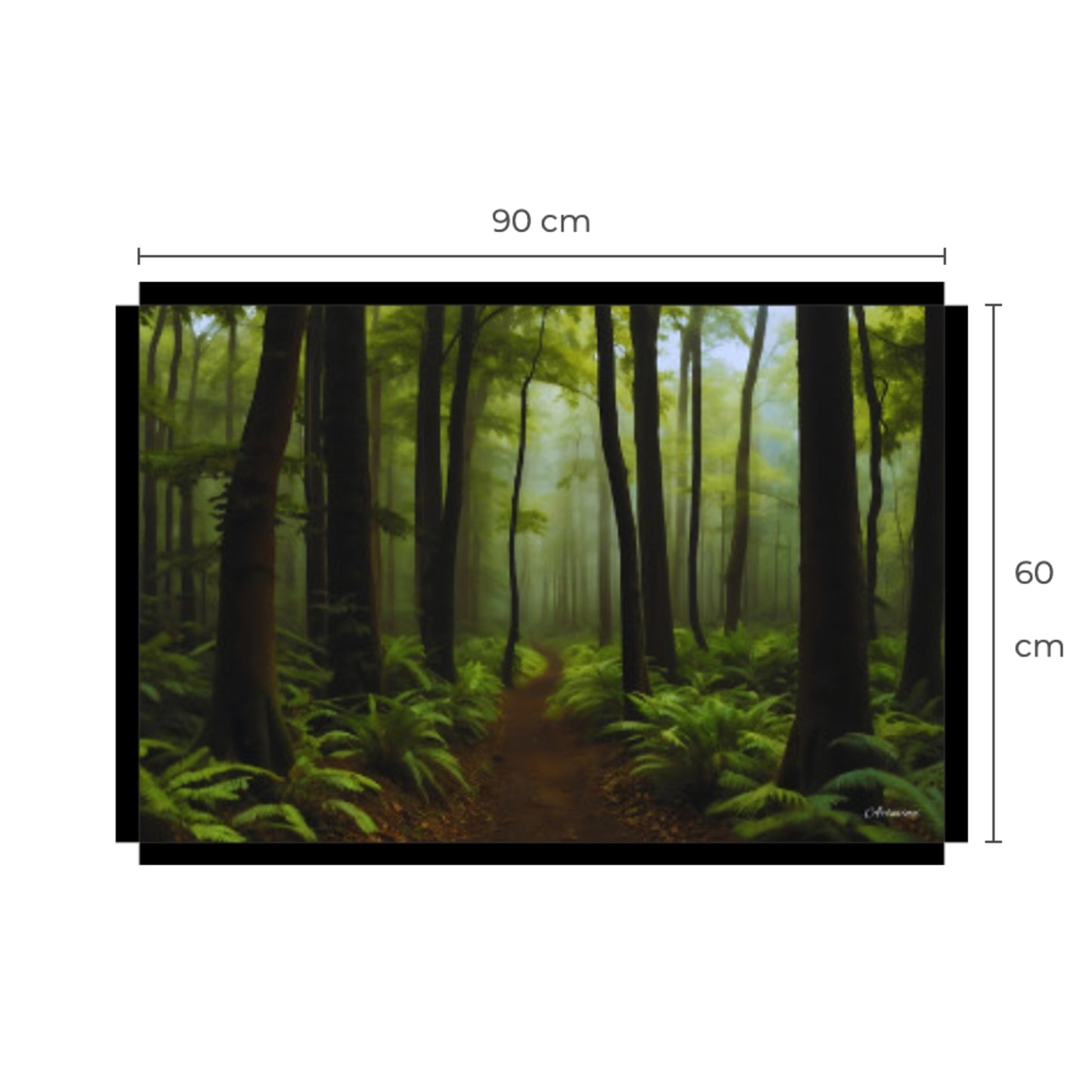 Green Tree Road Forest Canvas Art Print