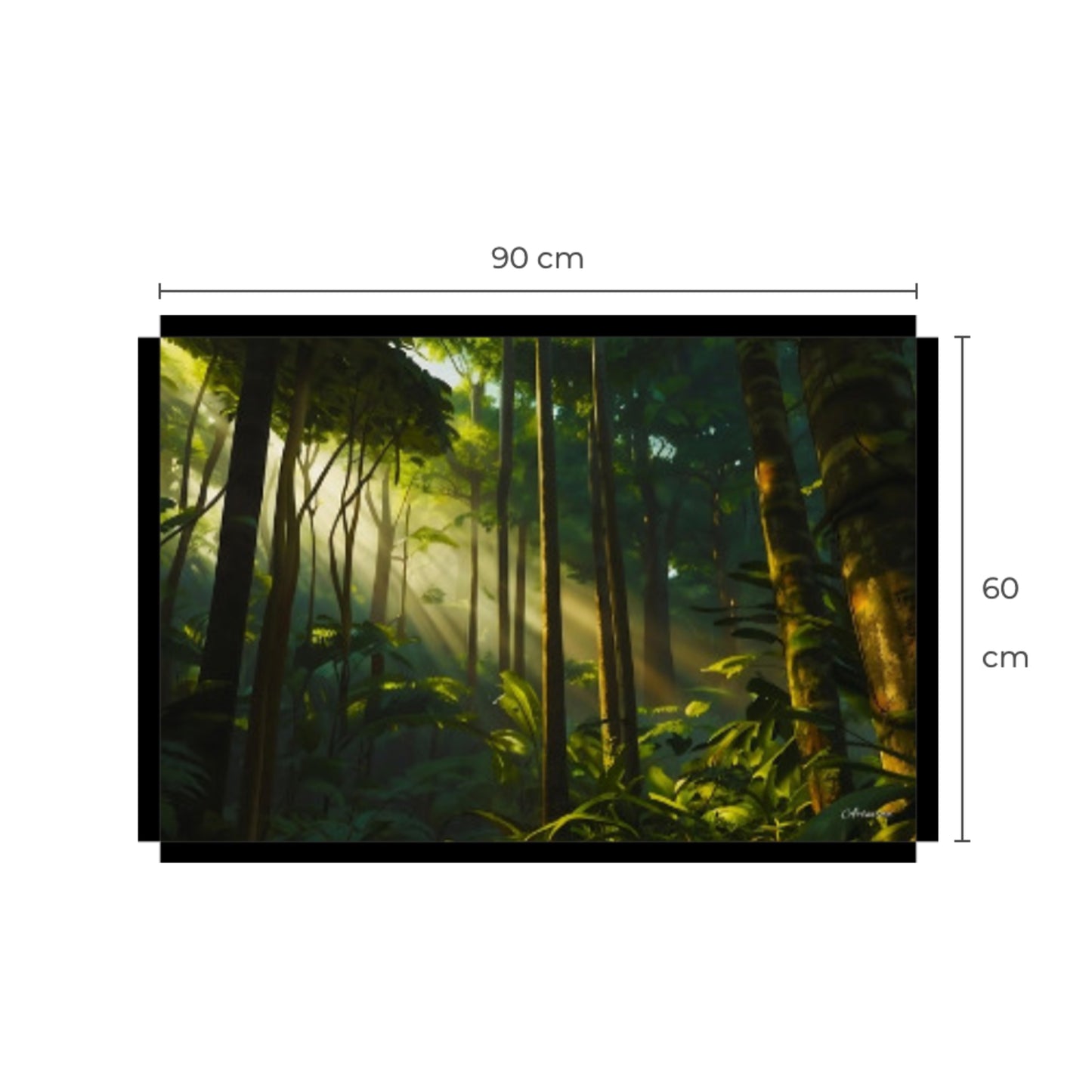 Green Forest Beauty Canvas Art Print