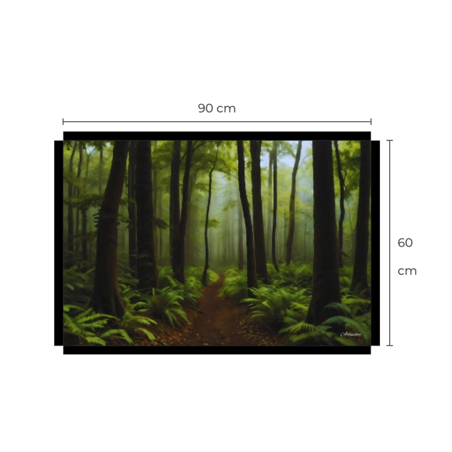 Mysterious Path in the Forest Canvas Art Print