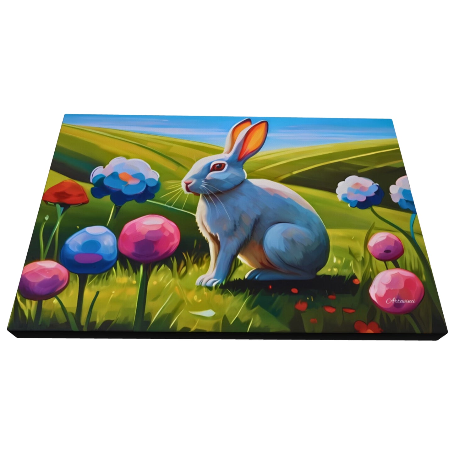 White Rabbit Canvas Wall Art