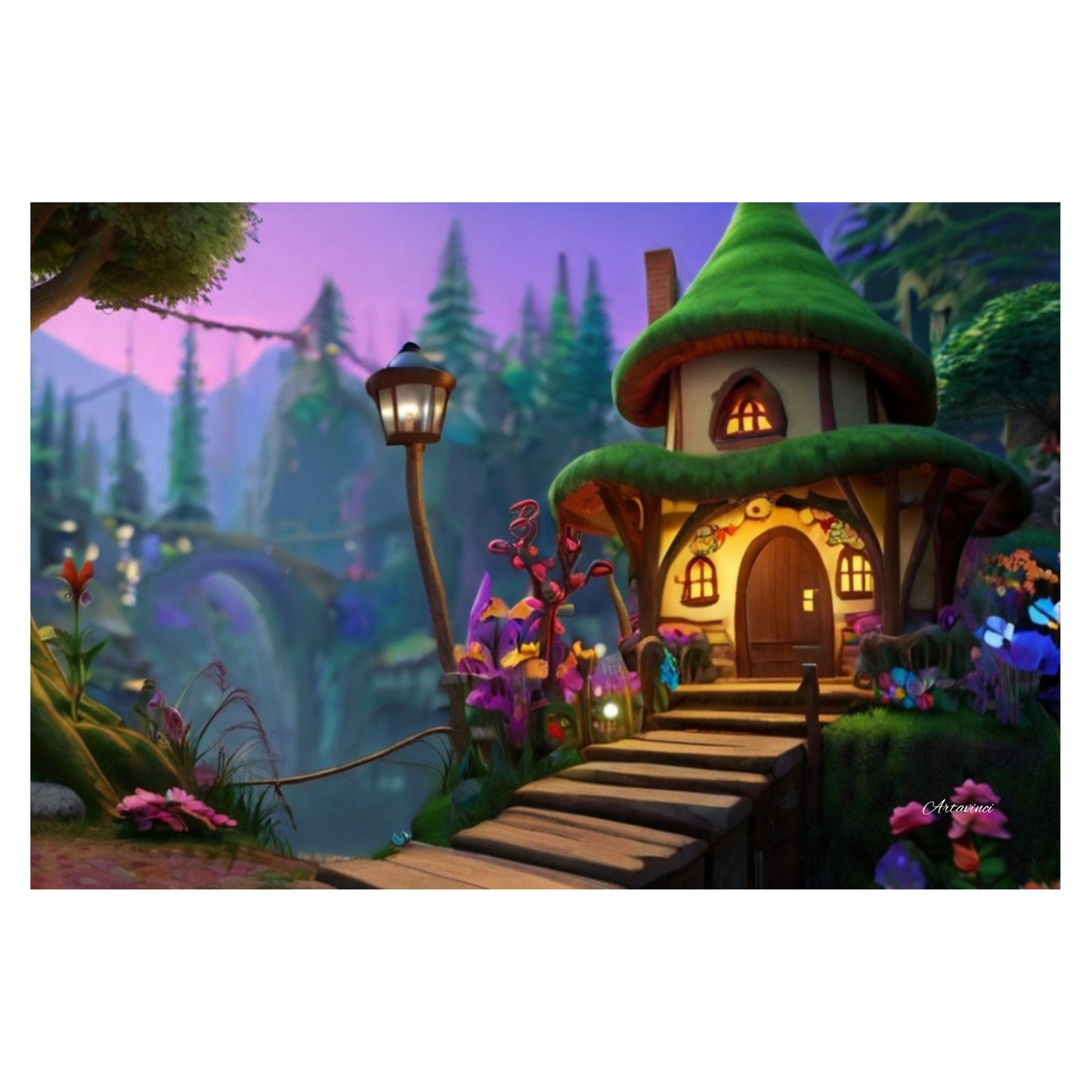 Fairy Tale House Canvas Art